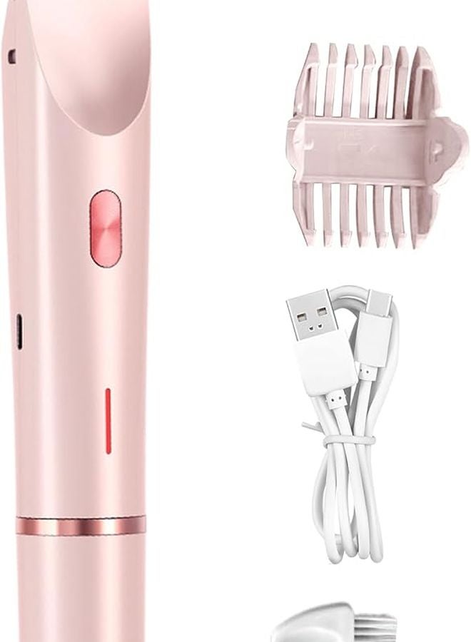 Pink Electric Bikini Shaver Cordless Water Resistant Facial Hair Removal Trimmer for Women - Image 1